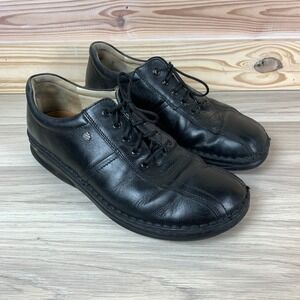 Finn Comfort Germany Shoes Mens US 10.5 Wide Black Leather Lace‎ Up Casual